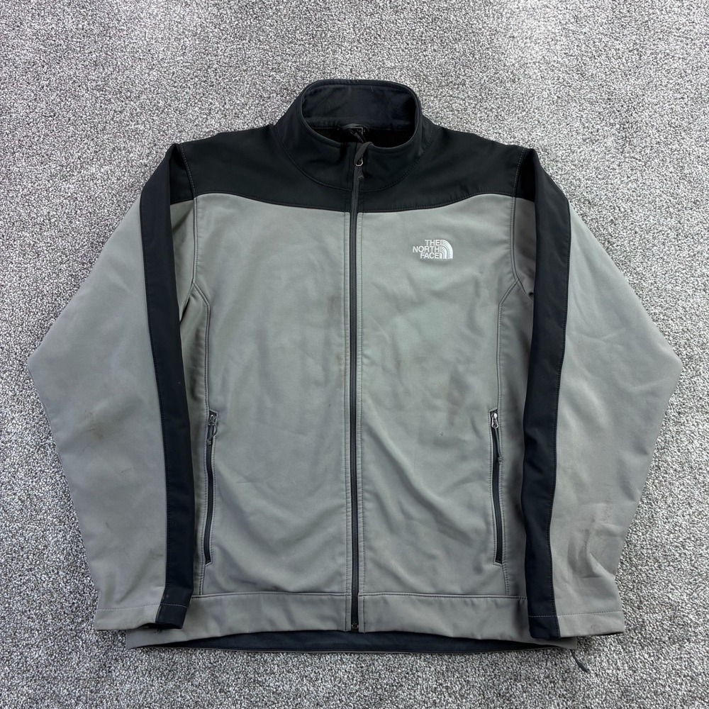 The North Face Jacket Men's L Gray Apex Bionic Soft Shell Windbreaker Full Zip